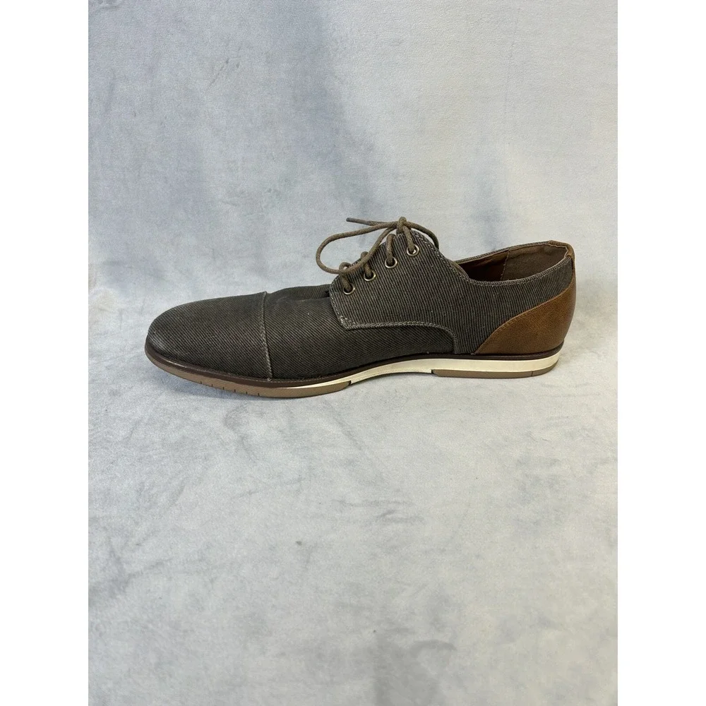 r2 Shoes Harvey Mens Size 11 M Lace Up Gray‎ Brown Casual Dress Every Day Wear